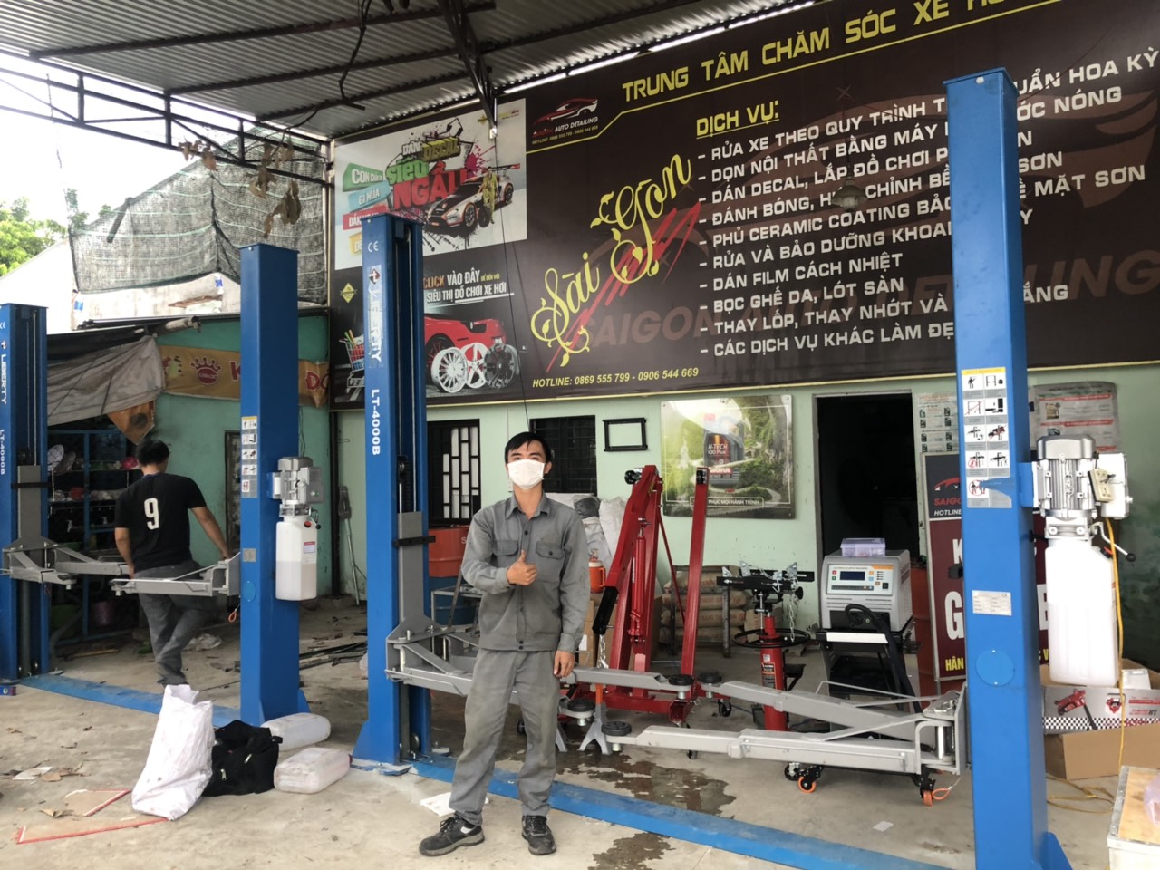 Lắp đặt thiết bị cho gara ô tô tại Quảng Nam
