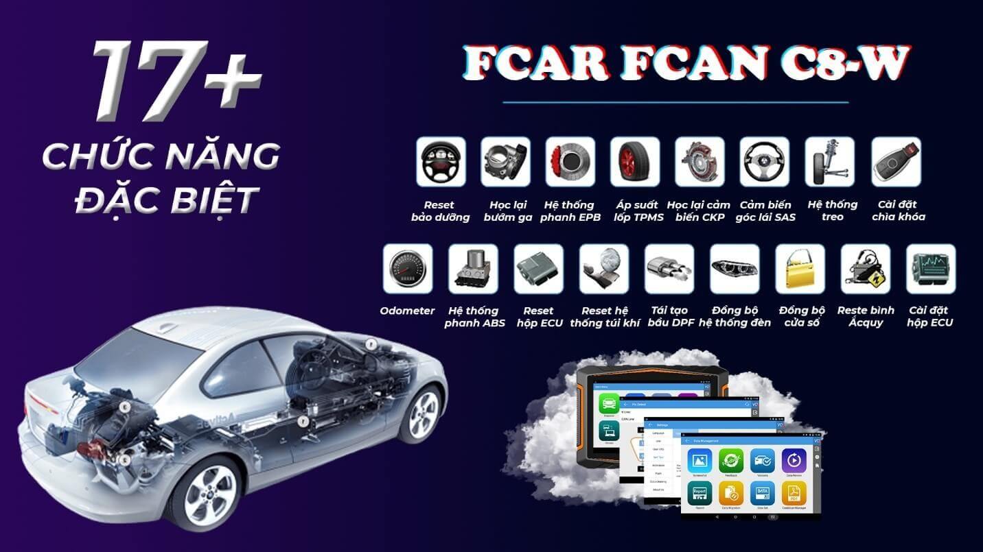 Fcar c8W với nhiều chức năng chuẩn đoán đặc biệt