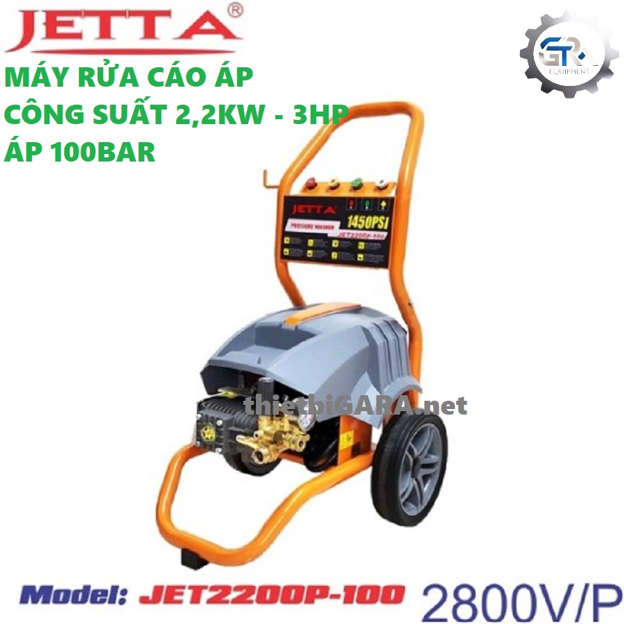 Máy Phun Rửa Cao Áp 2,2Kw Jetta Jet2200P-100