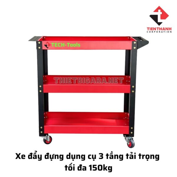 Xe đẩy đựng dụng cụ 3 tầng tải trọng tối đa 150kg