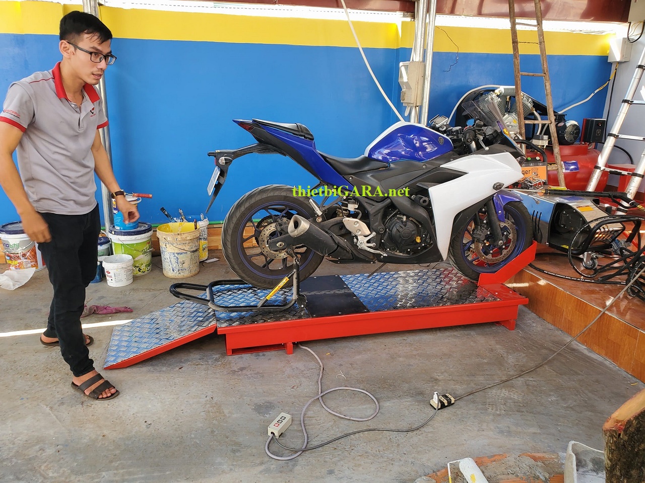 Bàn Nâng xe mô tô 300kg