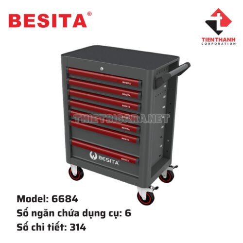 Tủ đồ nghề 7 ngăn 314 chi tiết cho xe Hybid BESITA 6684