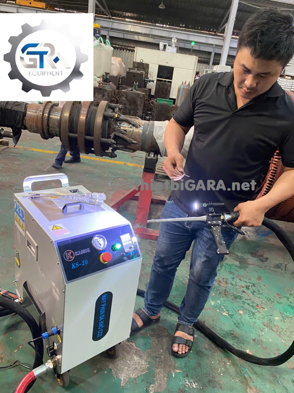 ks20 máy bắn đá khô co2