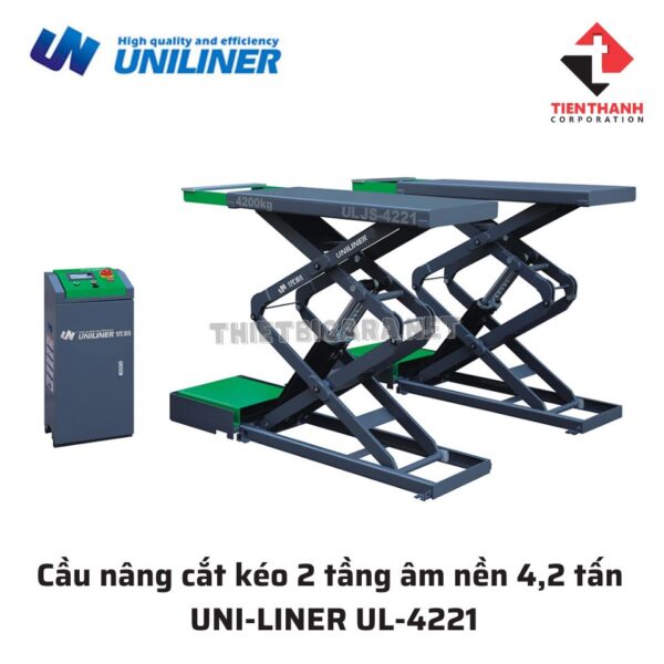 Cầu nâng cắt kéo 2 tầng âm nền 4,2 tấn UNI-LINER UL-4221