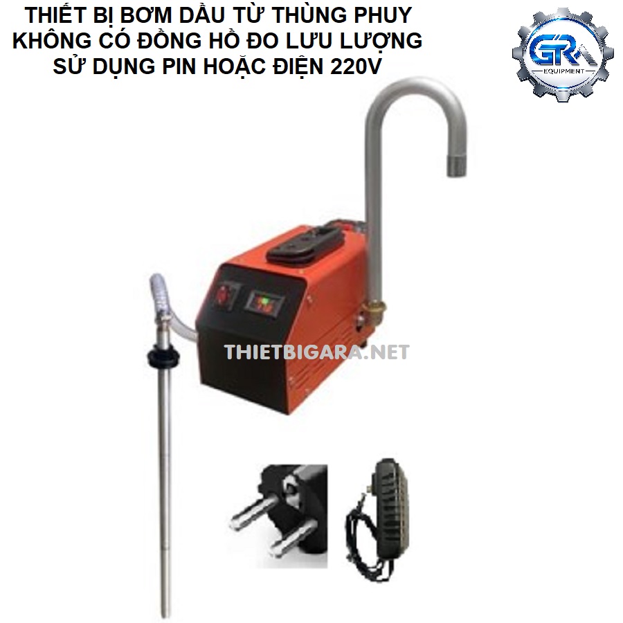 Thiết Bị Bơm Dầu Từ Thùng Phuy 200L Không Có Đồng Hồ