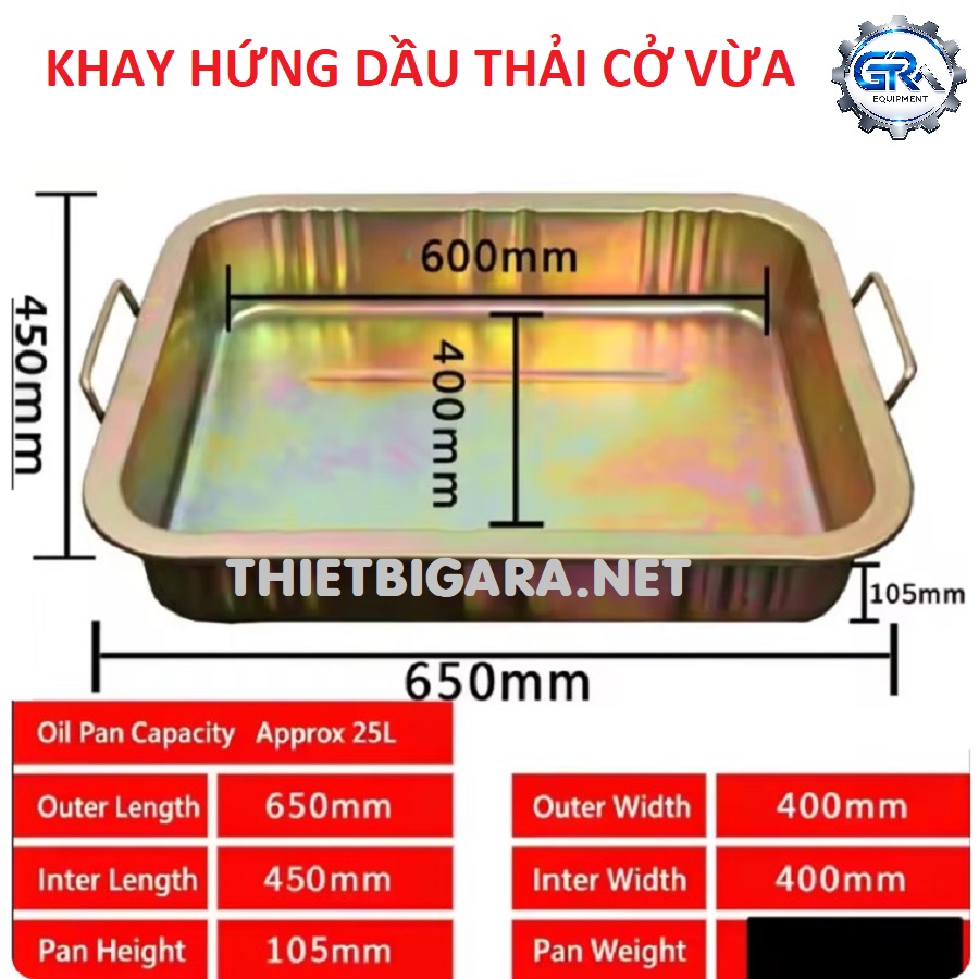 Khay Hứng Dầu Thải Cho Ô Tô Cở 65x45x10 cm